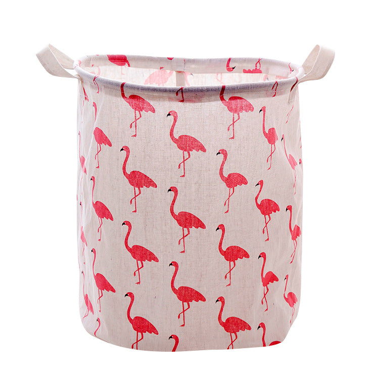 Foldable Waterproof Laundry Basket (Cotton Linen)