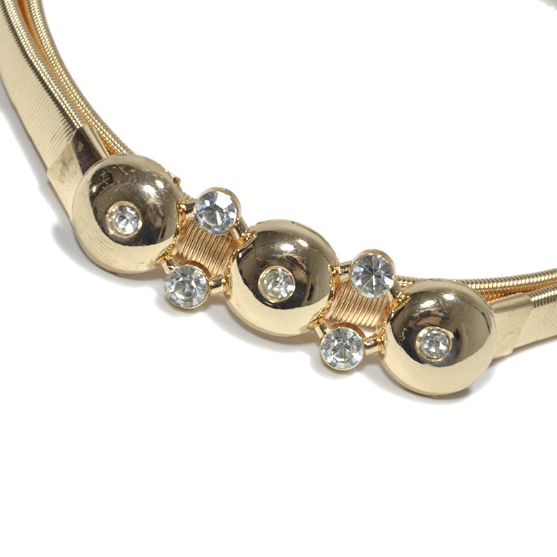 Rhinestone inlaid elastic spot wholesale
