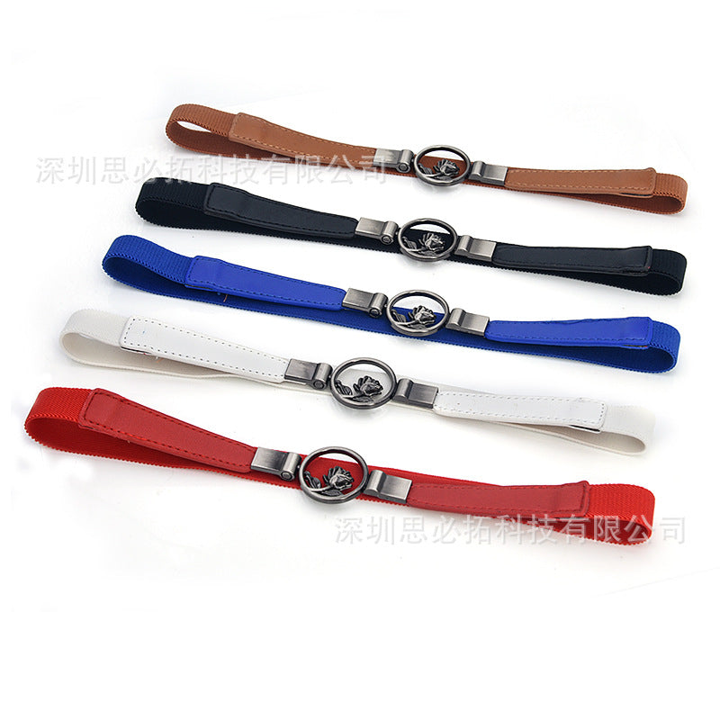 Rose imitation leather retro belt
