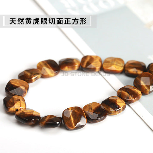 Cuentas sueltas cuadradas de ágata cristalina de 12 mm