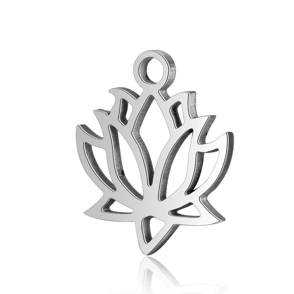 10 piezas/bolsa de accesorios de joyería de acero inoxidable para bricolaje, colgante de árbol de la vida