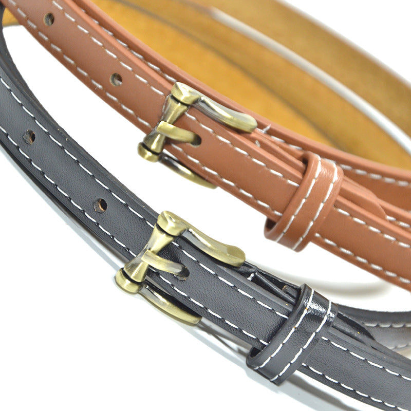 Sewing thread pin buckle thin belt