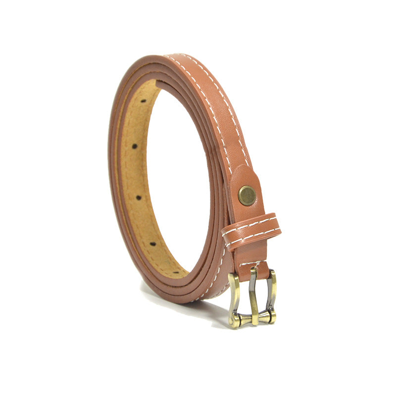 Sewing thread pin buckle thin belt