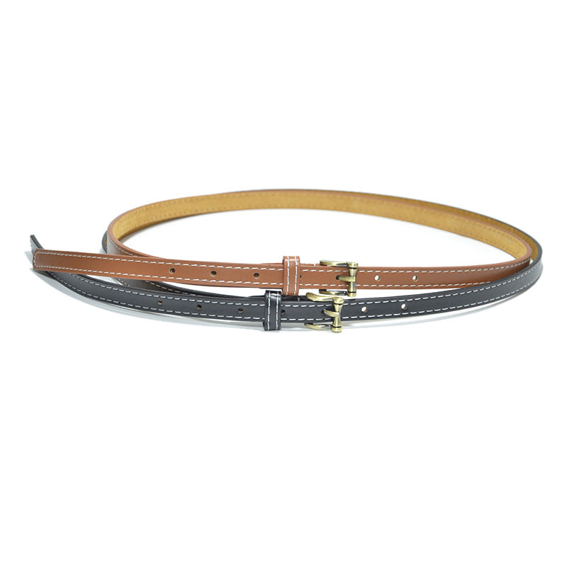 Sewing thread pin buckle thin belt