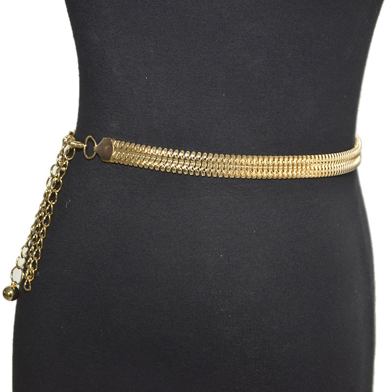 Simple women's metal waist chain wholesale
