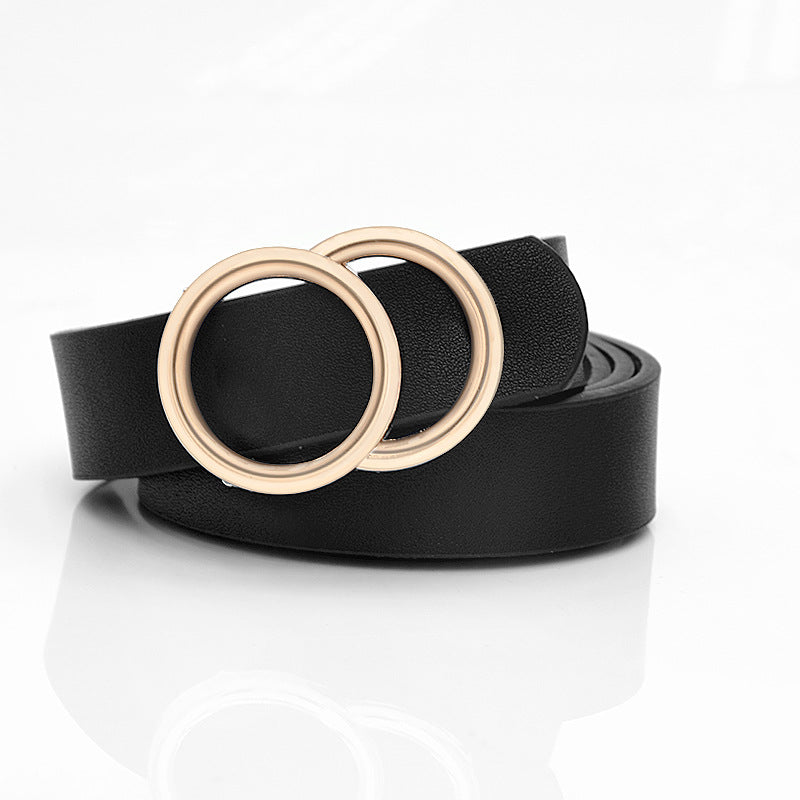 Round buckle head casual men's and women's belts