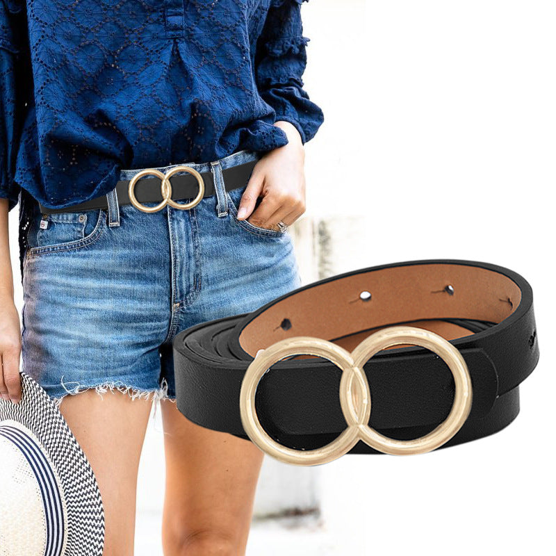 Round buckle belt new