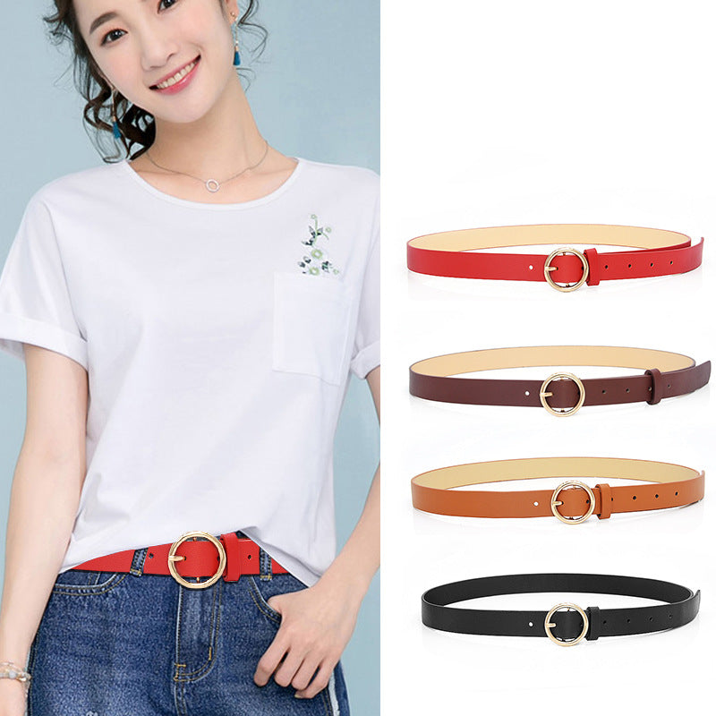 Popular pin buckle belt lady