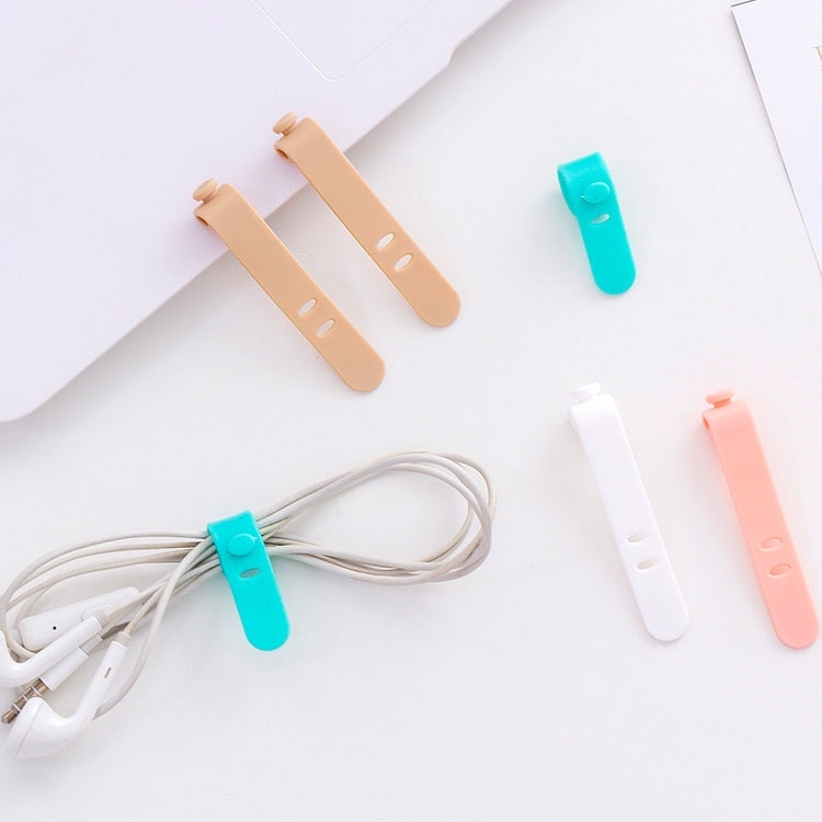 Silicone Anti-Lost Earphone Holder, Soft Cable Tie, Data Cable Organizer