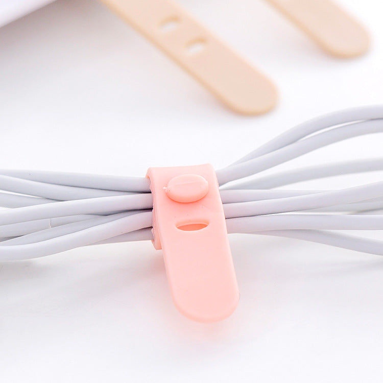 Silicone Anti-Lost Earphone Holder, Soft Cable Tie, Data Cable Organizer
