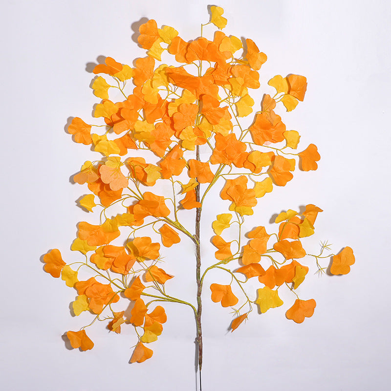 Simulation yellow ginkgo leaves