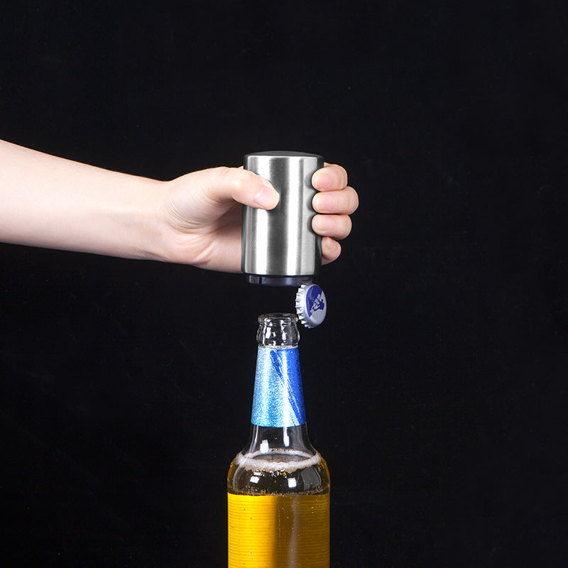 Stainless Steel Automatic Beer Bottle Opener, Press-Type
