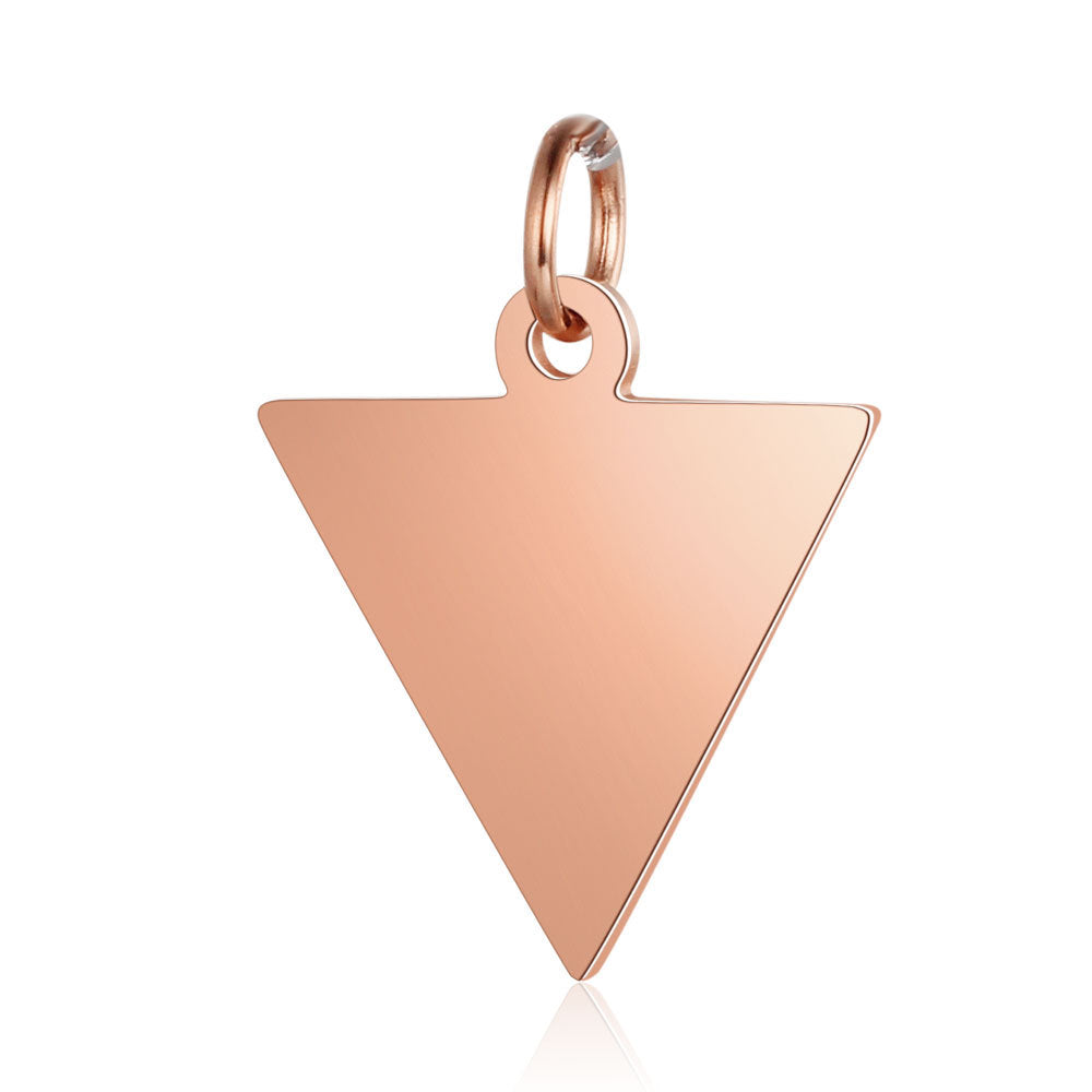 5 pcs/pack stainless steel mirror polished triangle pendant