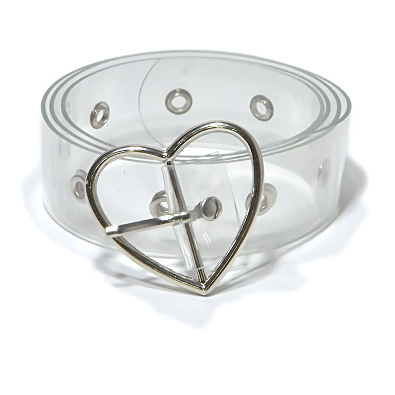 fashion Transparent pvc thin belt