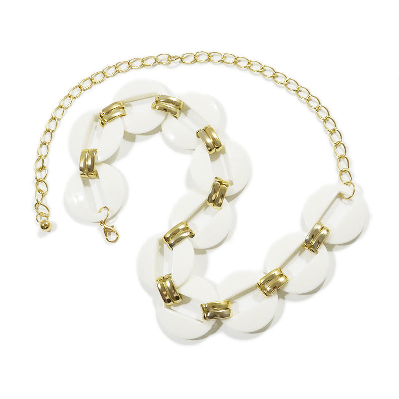Shell decorative metal waist chain