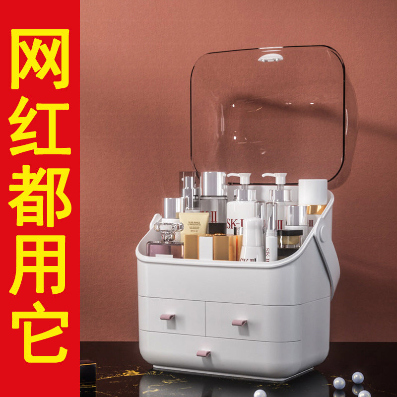 Caja de almacenamiento de maquillaje transparente