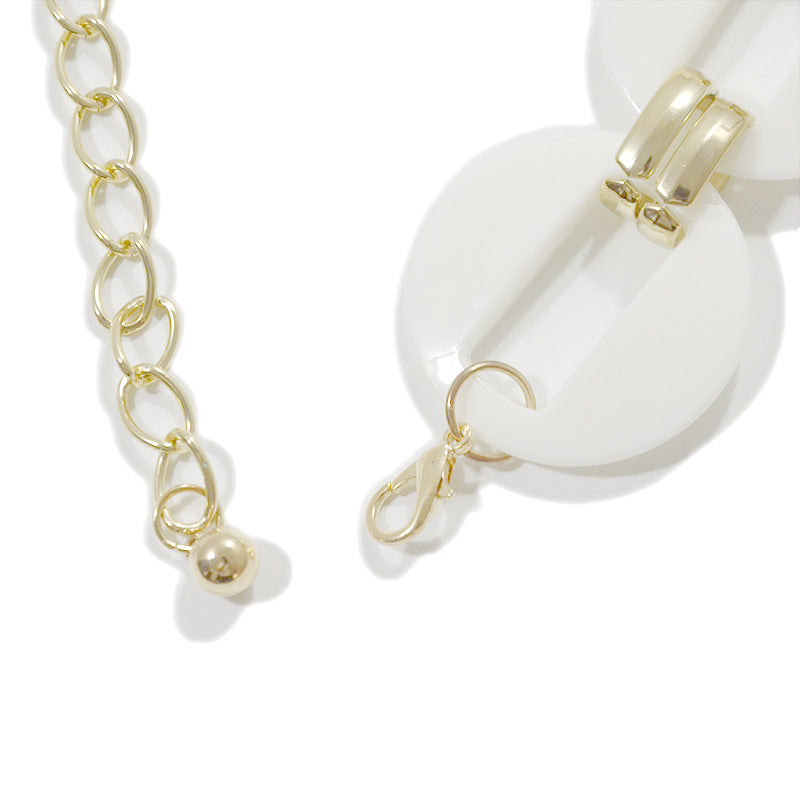 Shell decorative metal waist chain