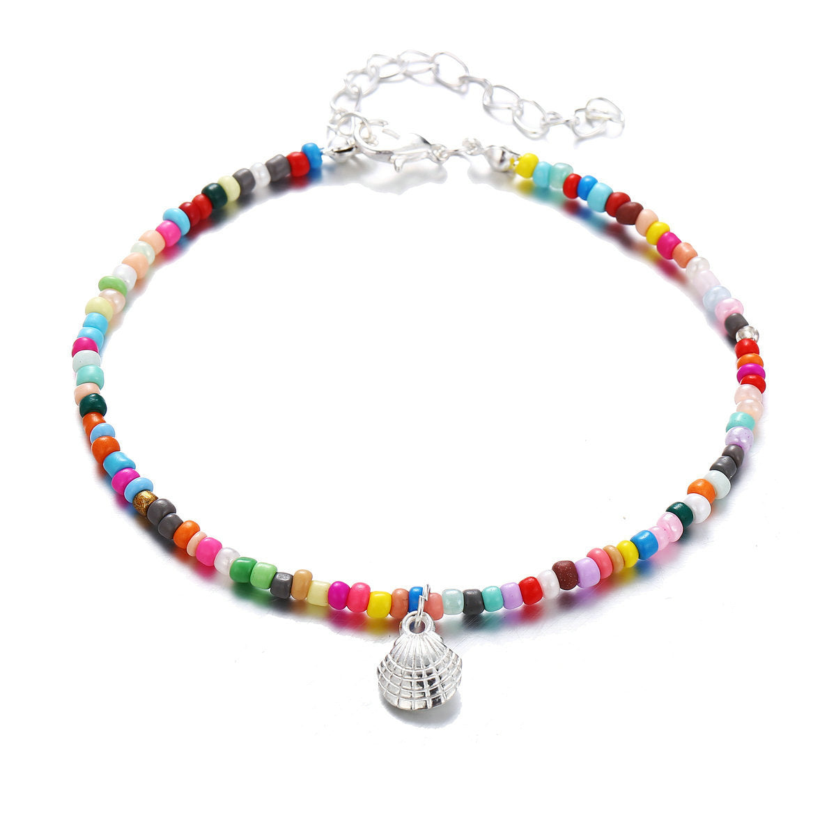 Bohemian Beaded Scallop Anklet