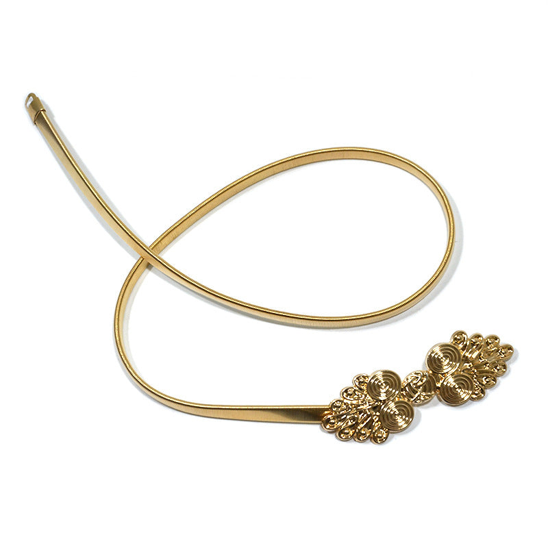 Elegant pattern buckle belt