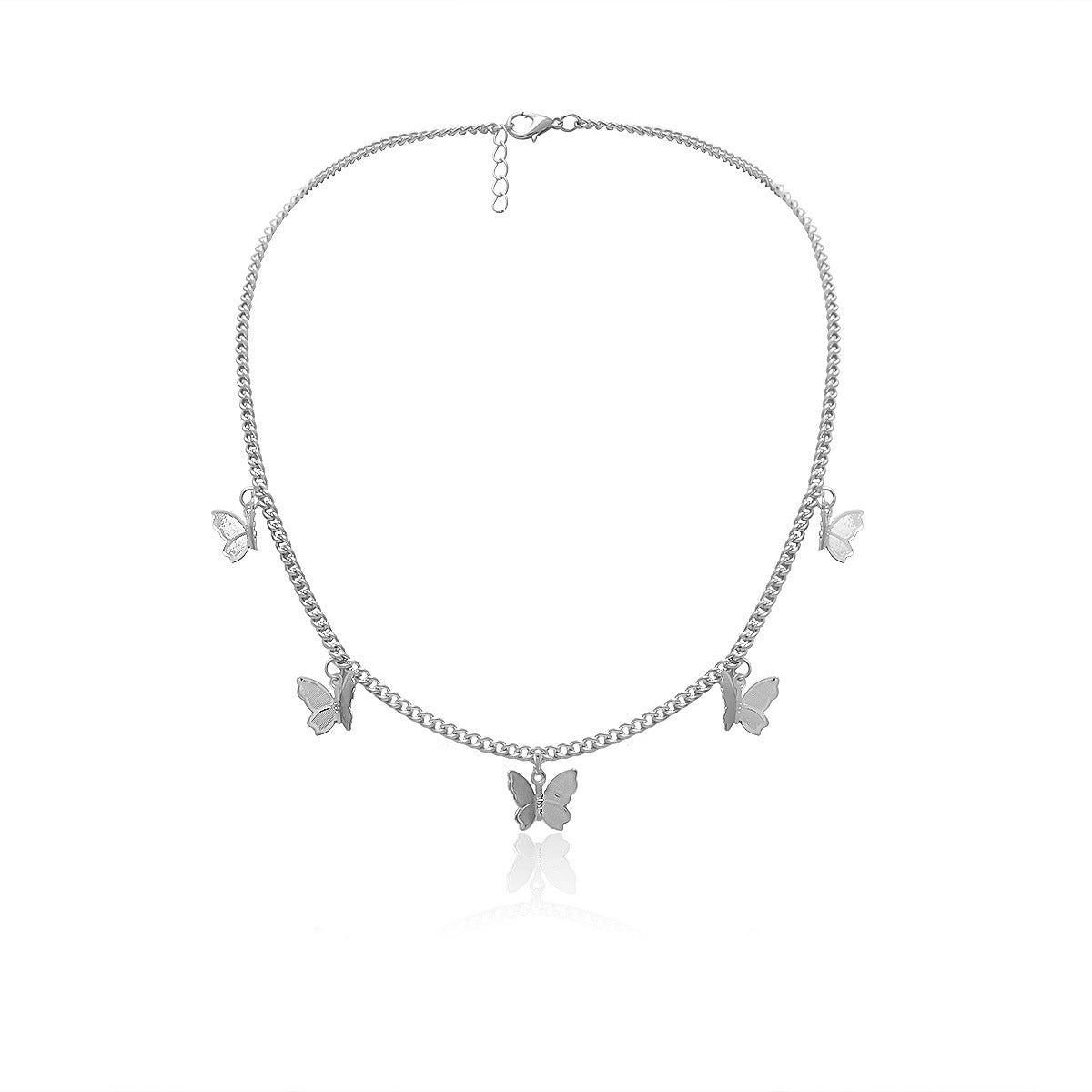 Collar versátil de moda de mariposa de una sola capa