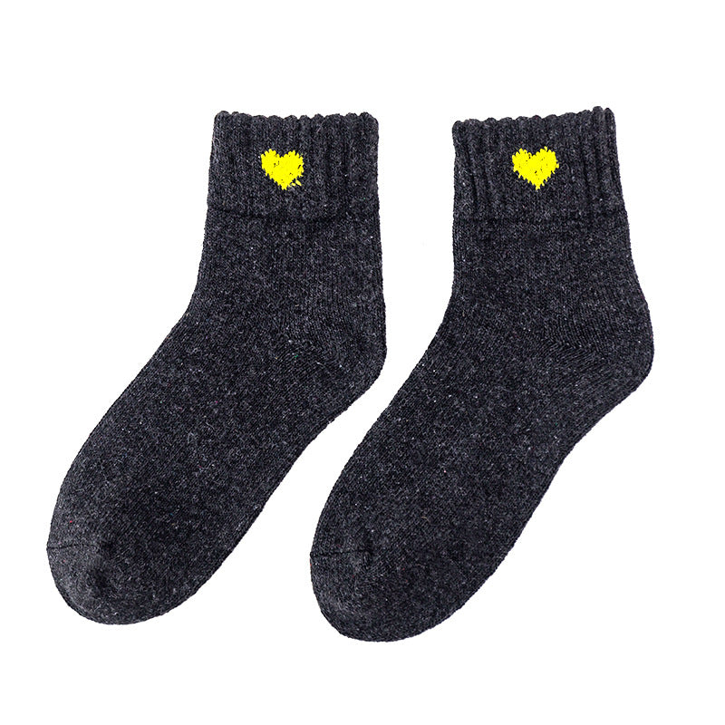 Autumn-Winter Knee-High Socks (Heart Pattern)