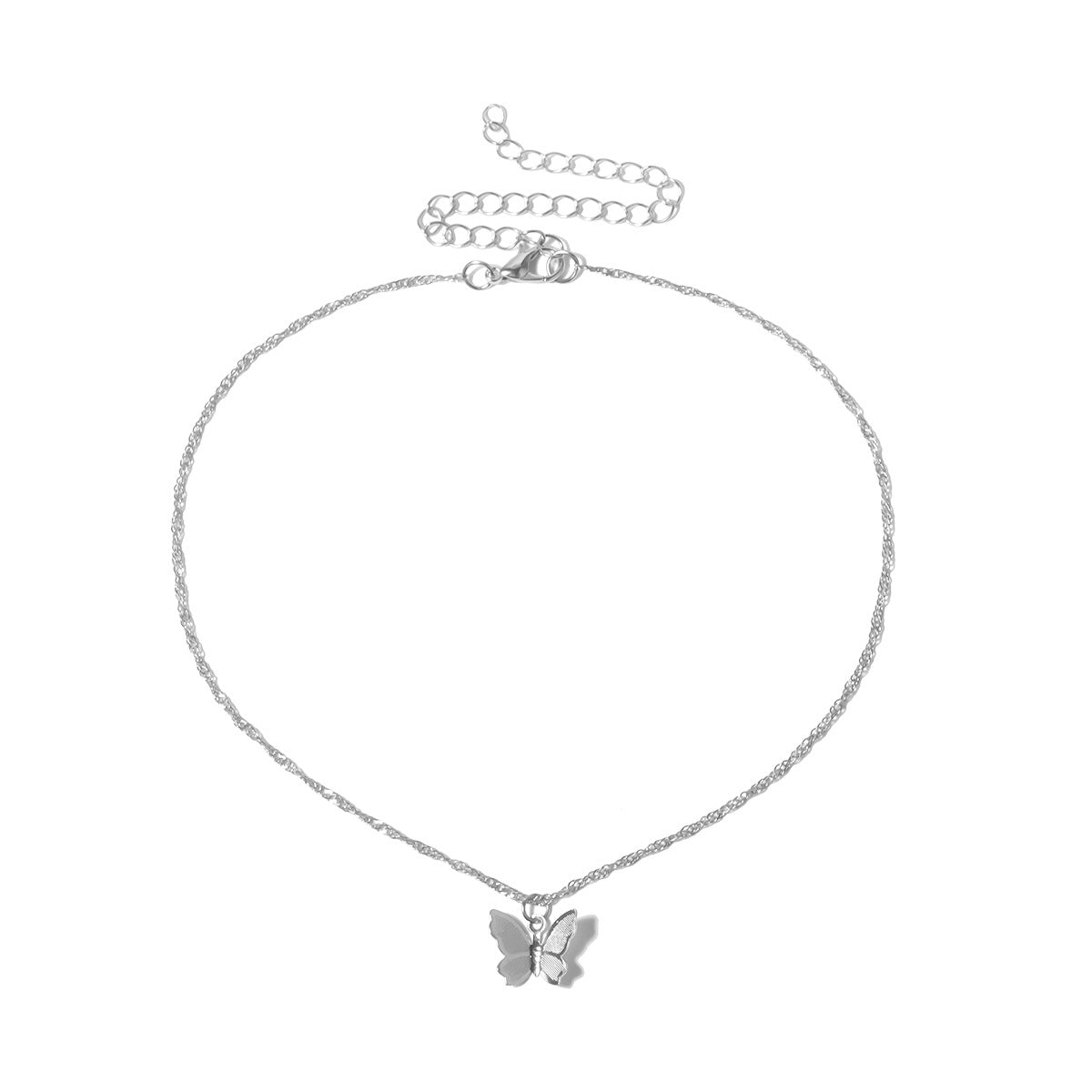 Collar versátil de moda de mariposa de una sola capa