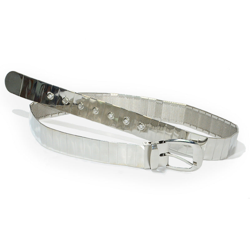 Glossy all-metal belt