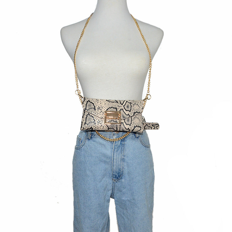 Snake pattern wallet, mobile phone bag, belt.