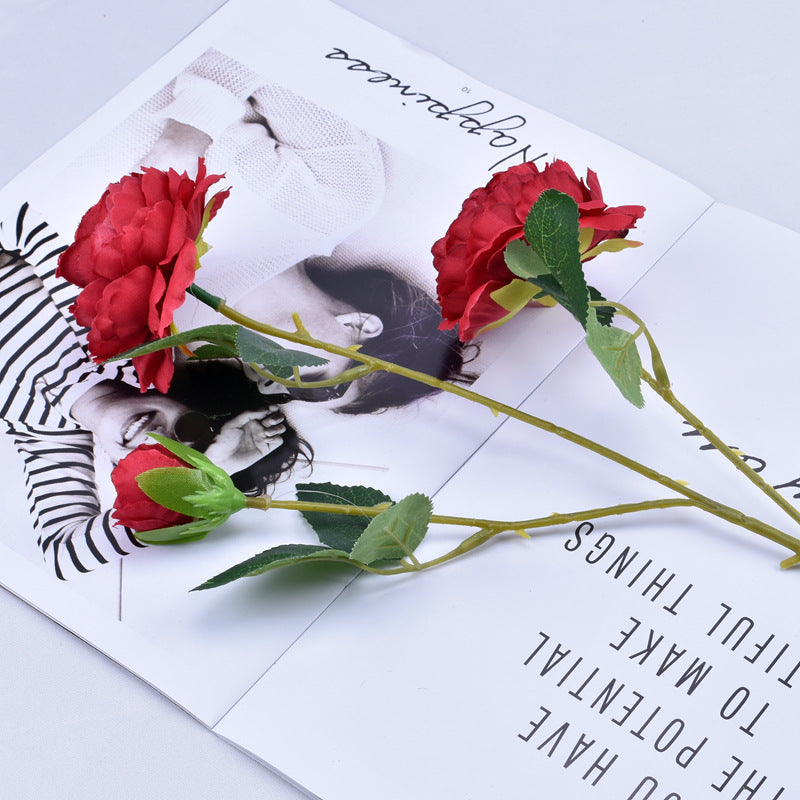European style 3 head peony artificial flower