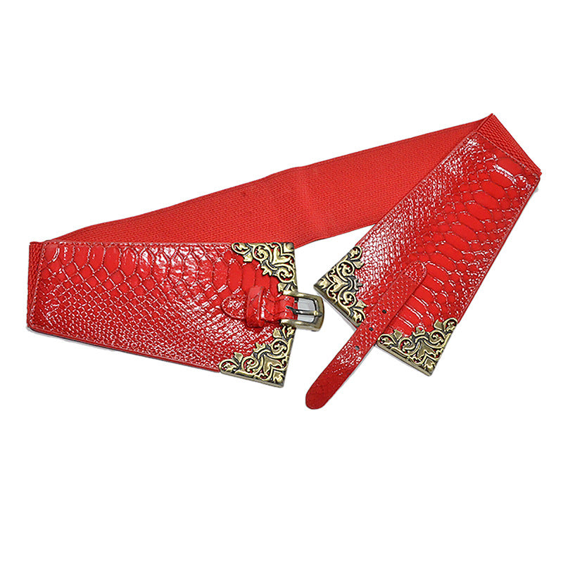 Retro buckle super wide waist seal