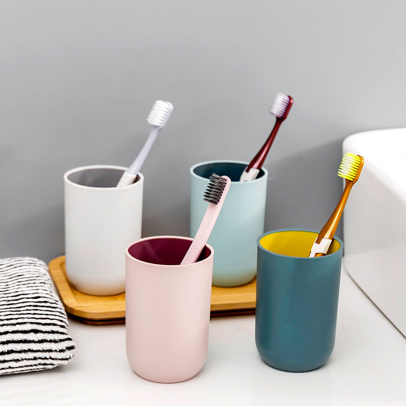 Two-Tone Toothbrush Cup, Bathroom Rinsing Cup