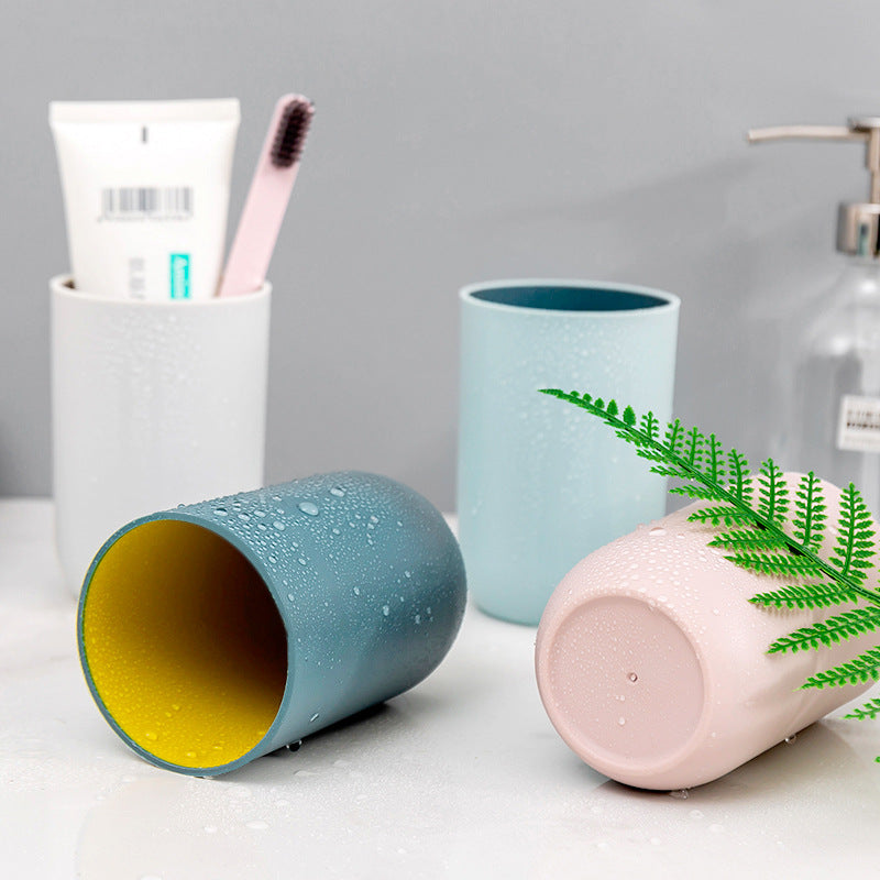 Two-Tone Toothbrush Cup, Bathroom Rinsing Cup