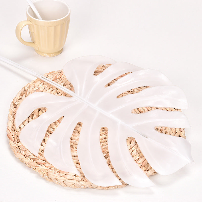 Simulated plant single leaf flower arrangement accessories