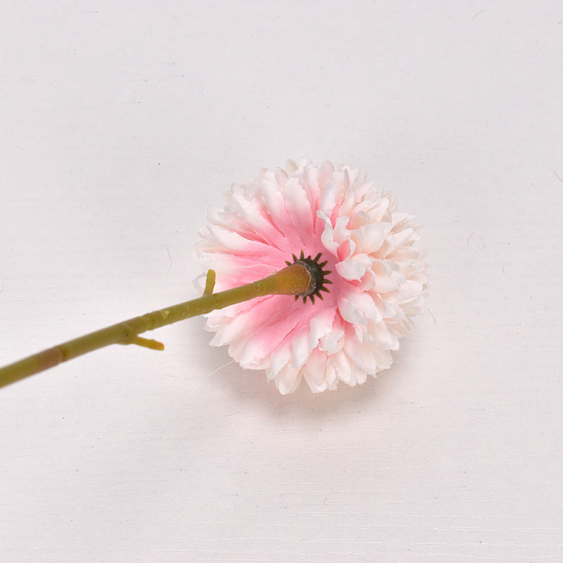 Crisantemo de bola pequeña de diente de león de flor artificial de una sola cabeza