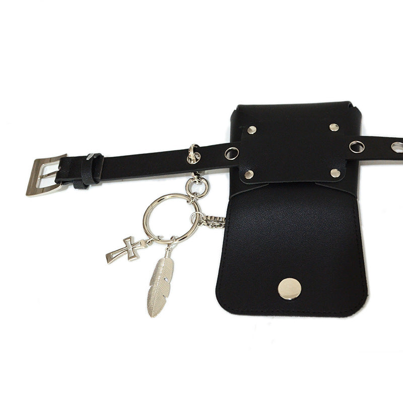 Belt removable fanny pack punk style