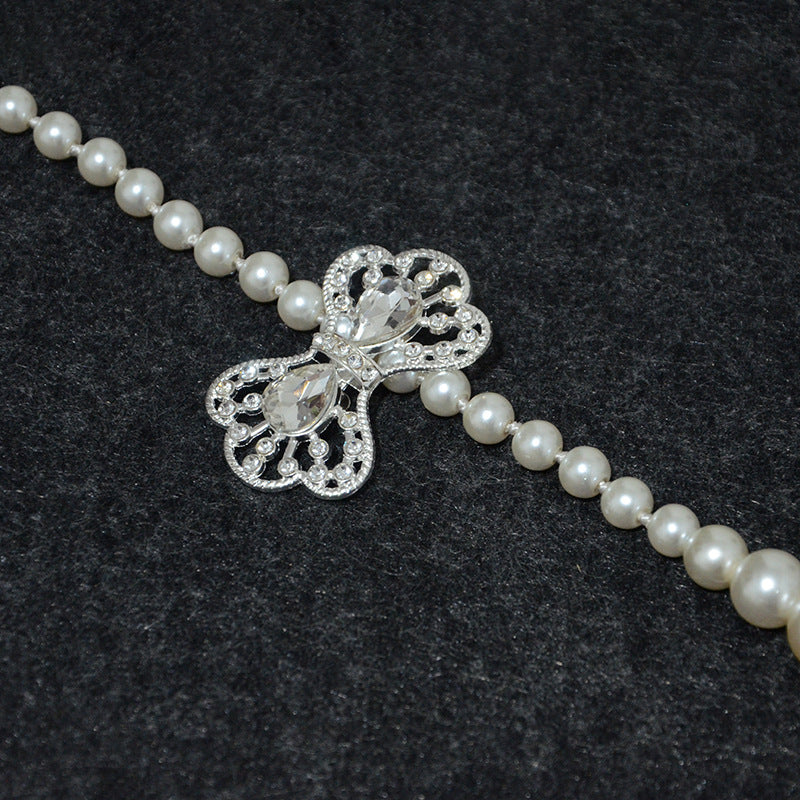 Pearl thin belt female sweet