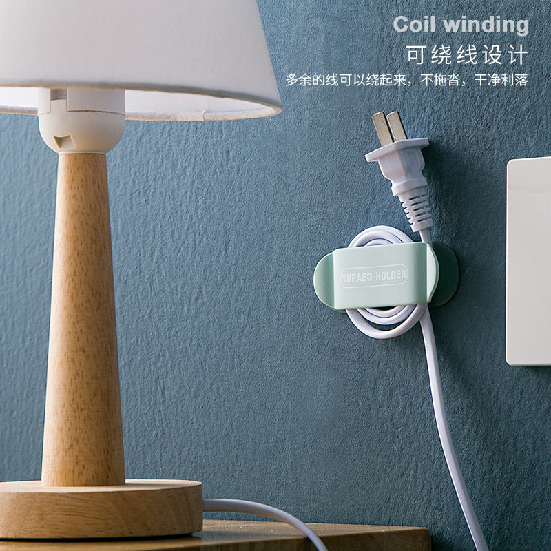 Soporte para enchufe, organizador de cables de alimentación montado en la pared, soporte para enchufe sin taladro