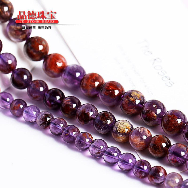 Joyería de cuentas sueltas de cristal fantasma morado
