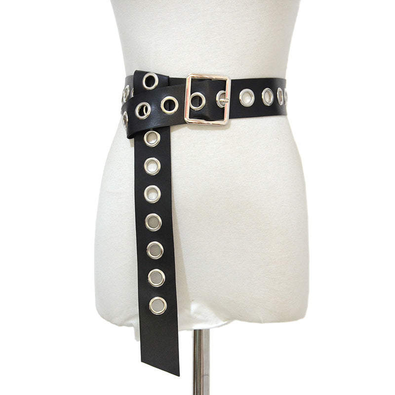 Punk style wide belt women's fashion