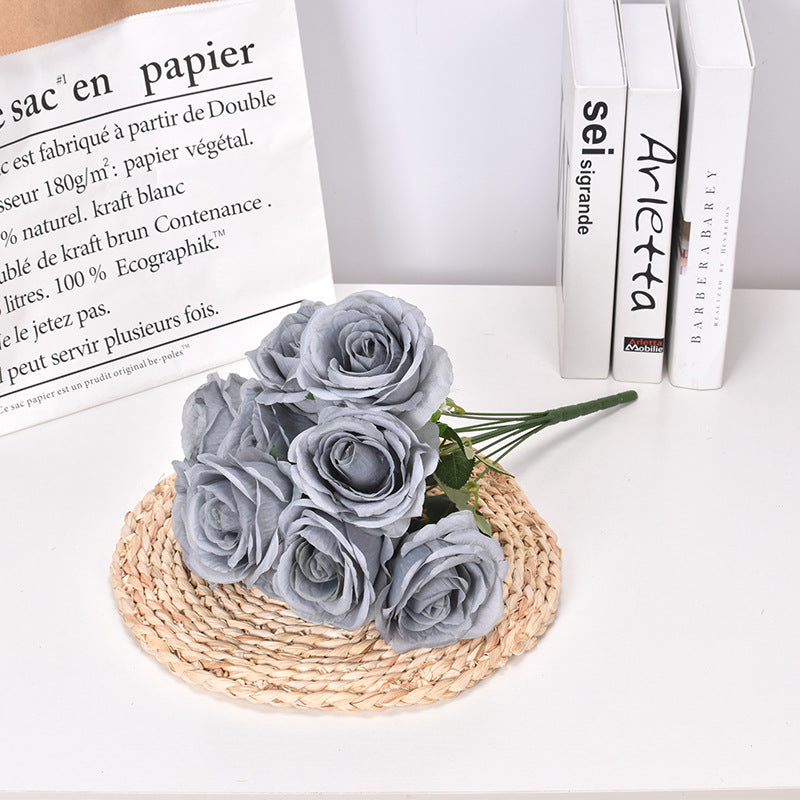 10 artificial French roses