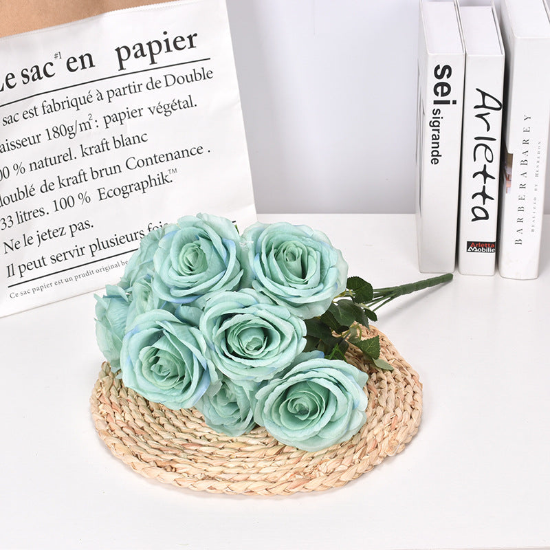 10 artificial French roses