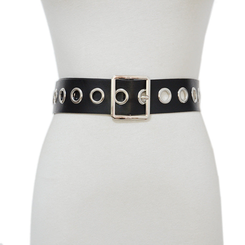 Punk style wide belt women's fashion
