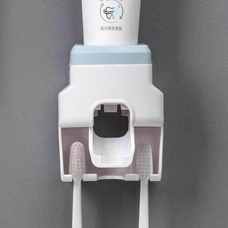 Dispensador de pasta de dientes Soporte para cepillos de dientes montado en la pared