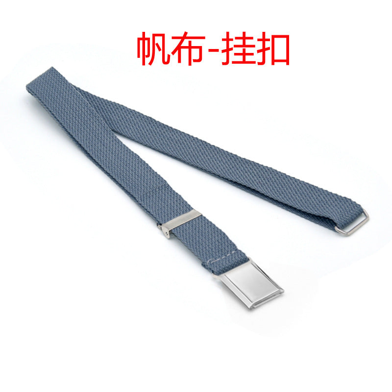 Non-porous square buckle belt for women