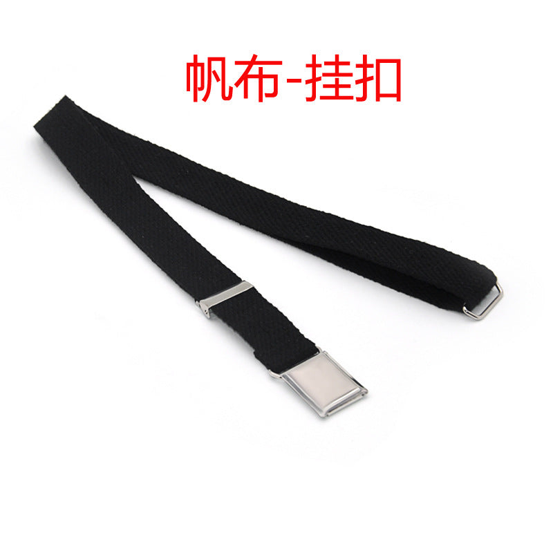 Non-porous square buckle belt for women