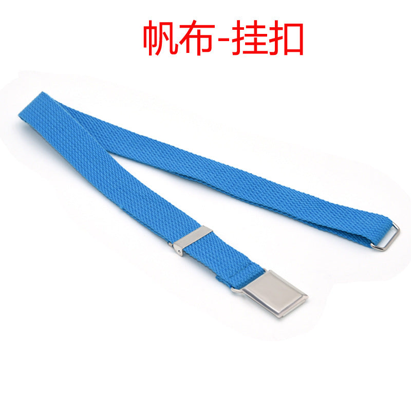 Non-porous square buckle belt for women