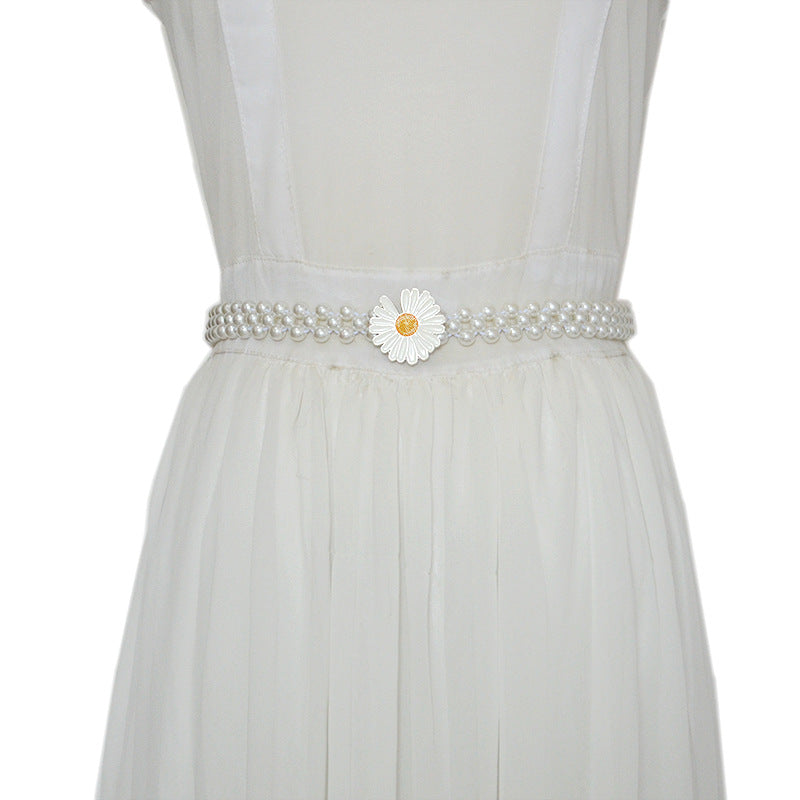 Daisy pearl decorative belt