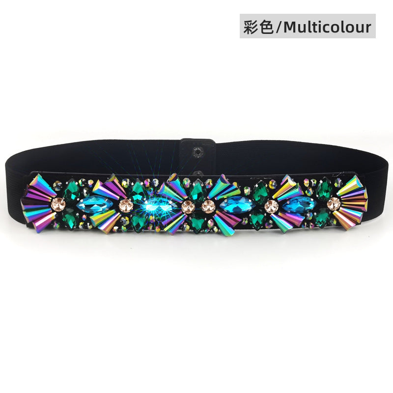 Hand-sewn diamond crystal waist seal wholesale