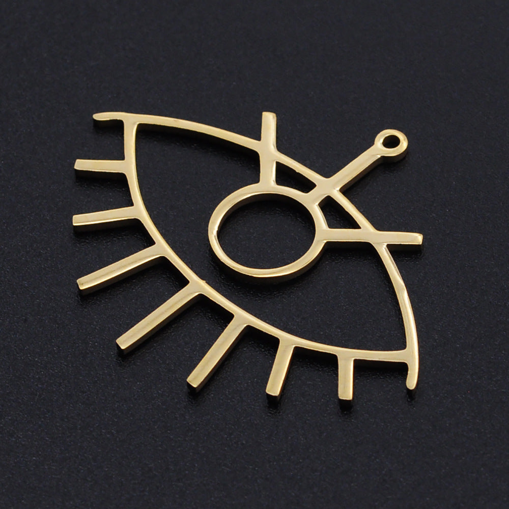 Titanium steel hollow devil's eye eye pendant