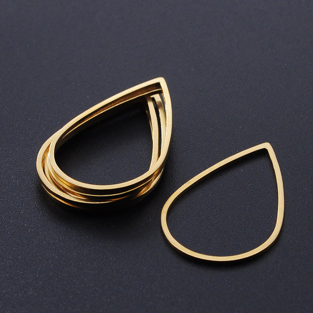 Paquete de 10 unidades de accesorios de acero de titanio con forma de gota de agua y forma de corazón de melocotón y luna